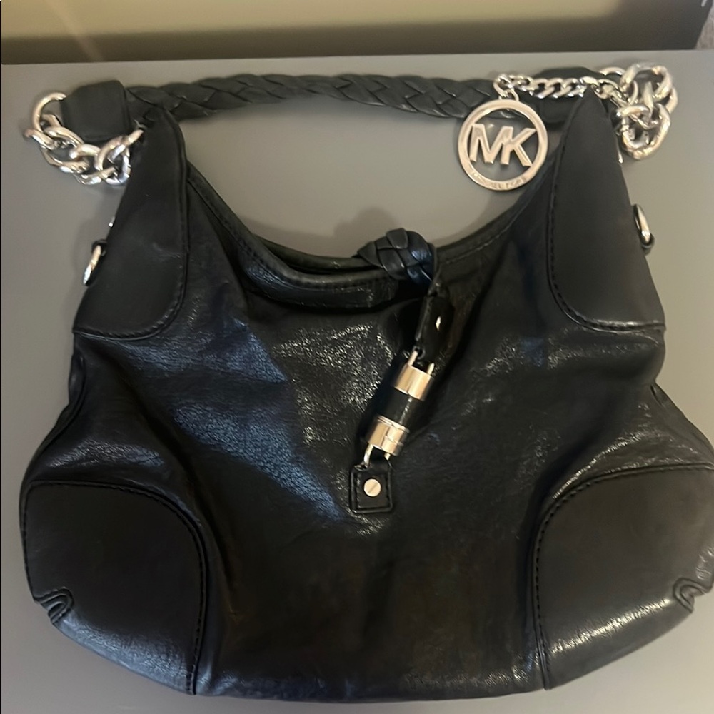 Michael Kors Black Leather Shoulder Bag
